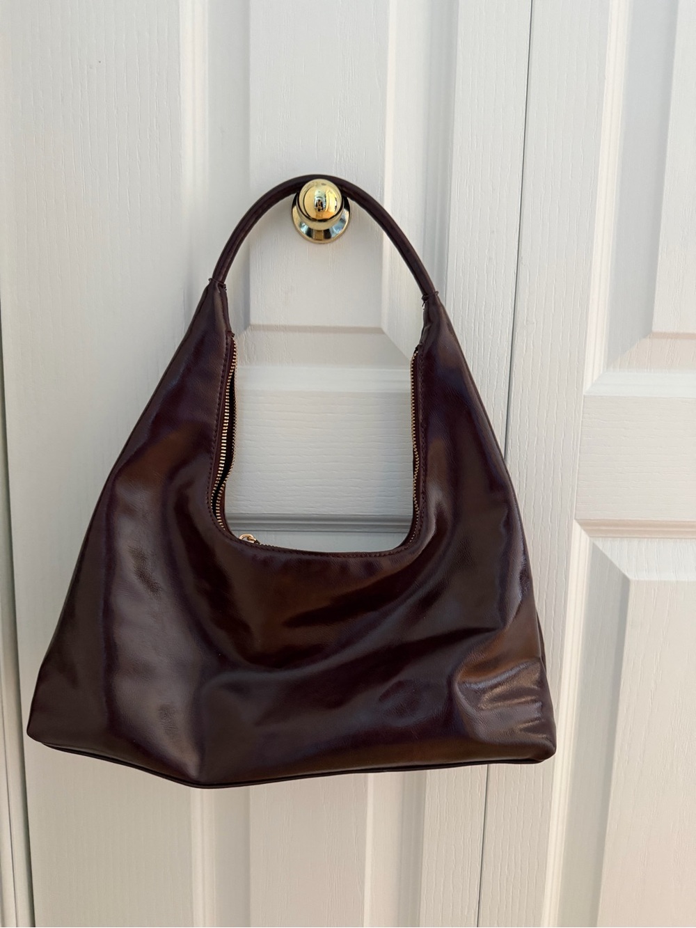 Call It Spring Dark Brown Leather Shoulder Bag